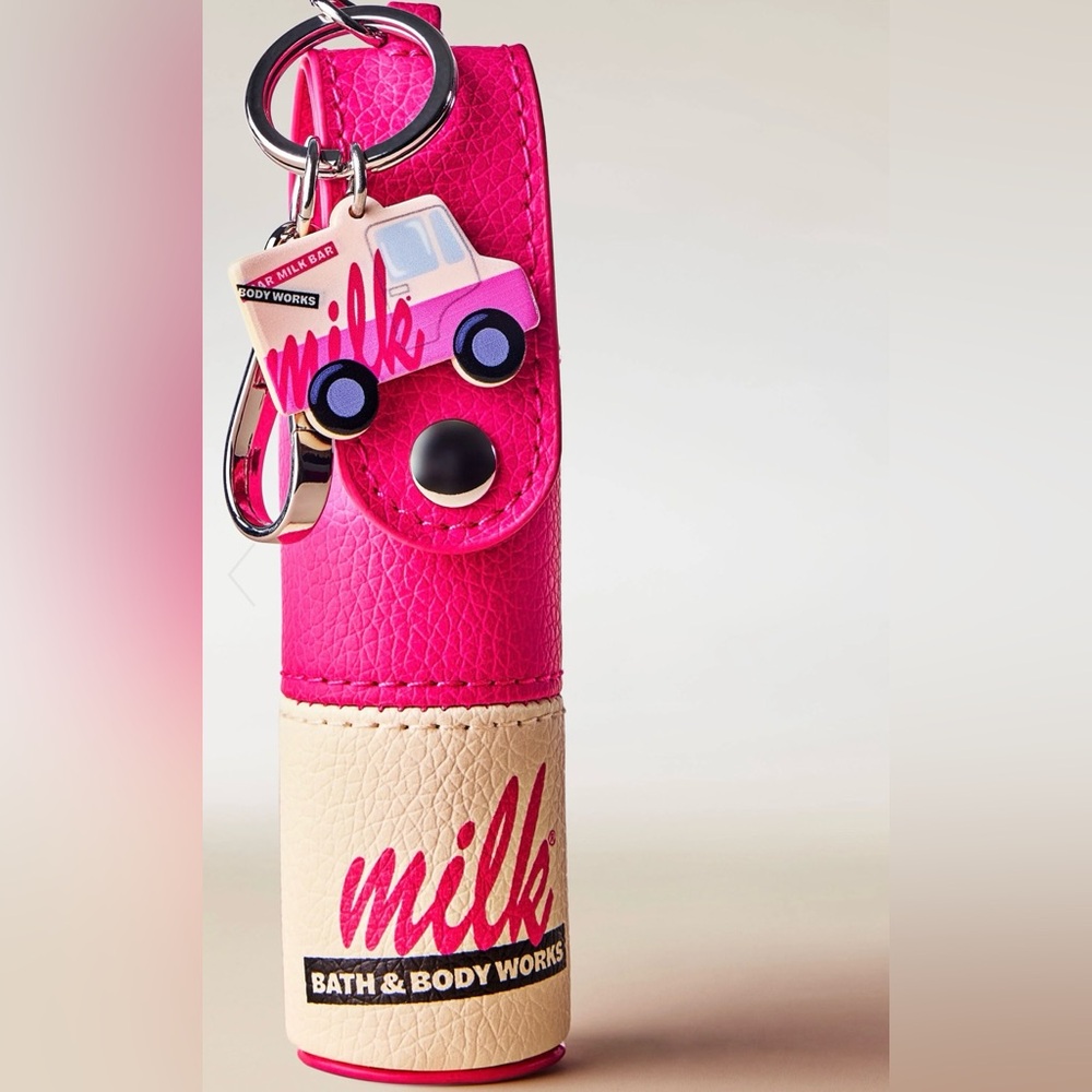 Bath & Body Works Milk Bar Pink and Cream Pocketbac Holder